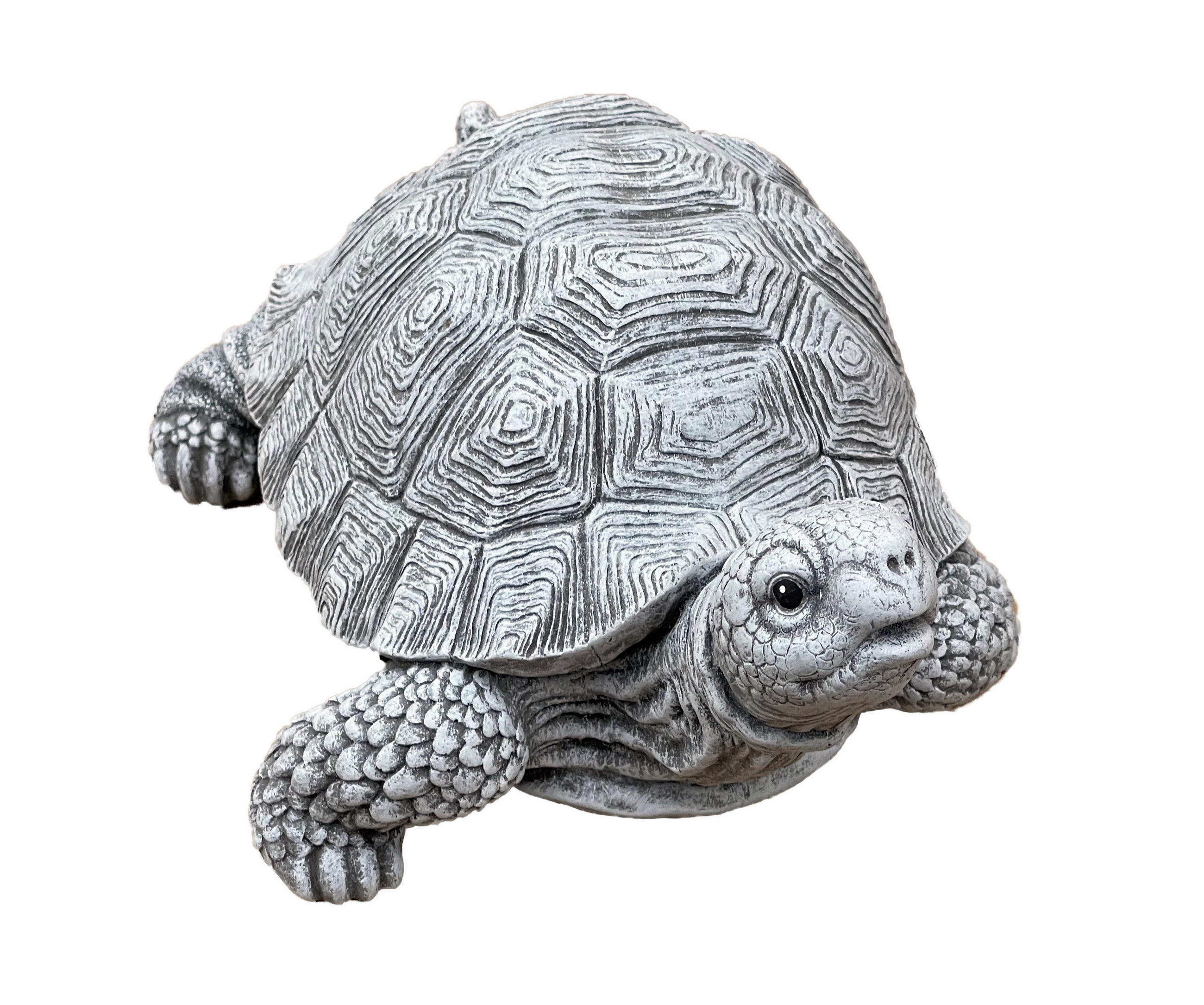 STEINFIGUR natürliche Schildkröte frostsicher Winterfest Steinguss massiv - Grau, Stein (18/11/23cm) - stoneandstyle
