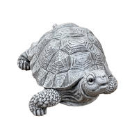STEINFIGUR natürliche Schildkröte frostsicher Winterfest Steinguss massiv - Grau, Stein (18/11/23cm) - stoneandstyle