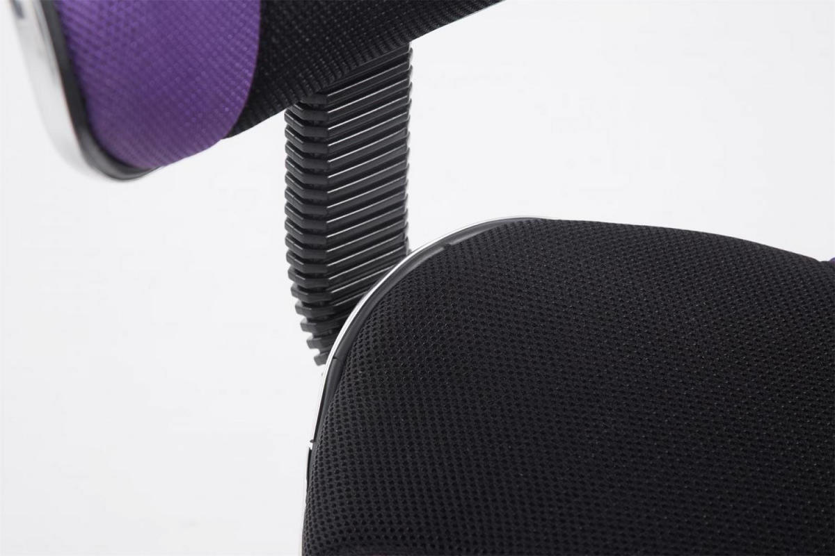 JUGENDDREHSTUHL Microfaser lila - Lila/Schwarz, Kunststoff/Textil (45/115/43cm) - CLP