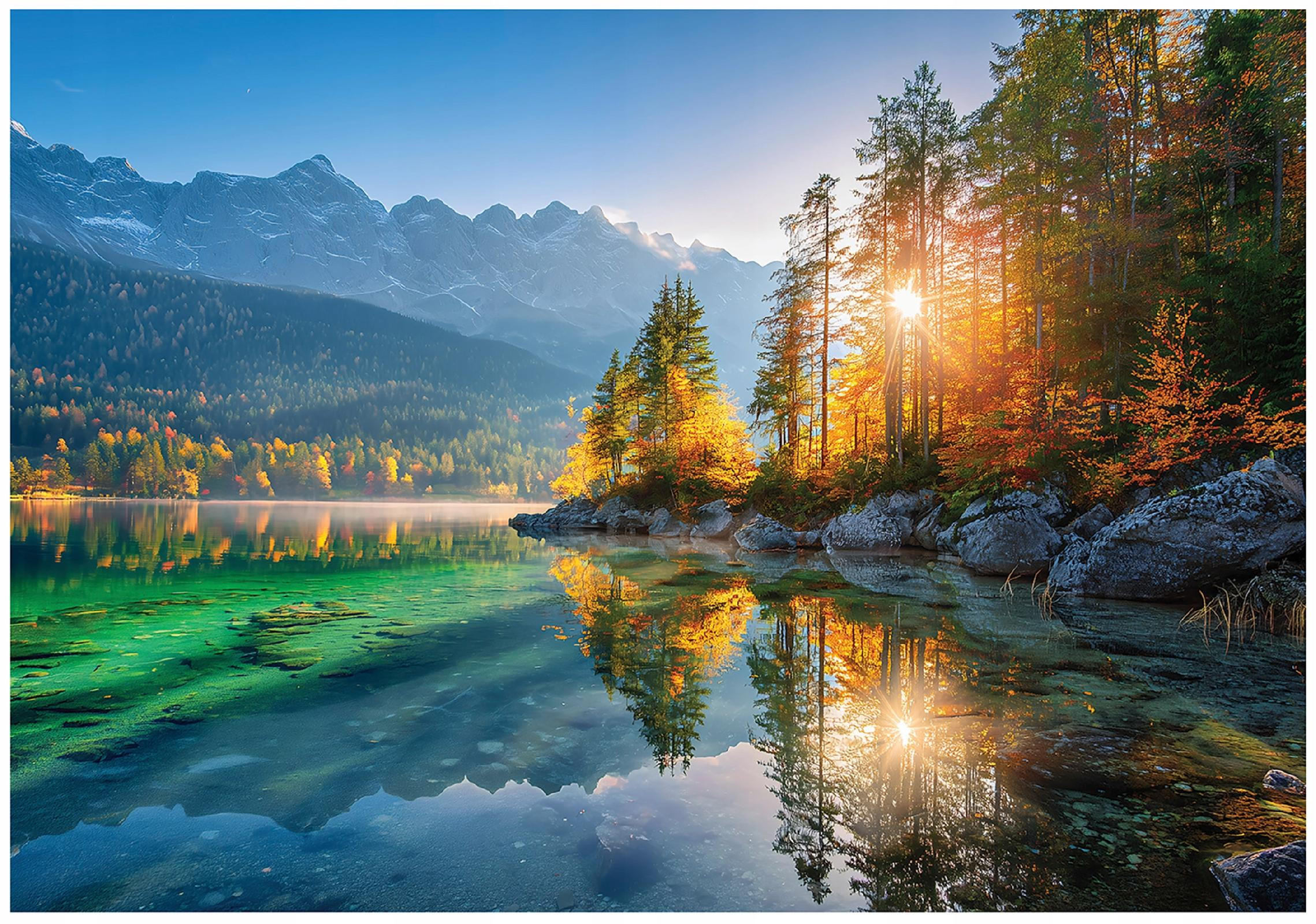 FOTOTAPETE Landschaft Gebirge Blau 200x140 cm - Multicolor, Papier (200/140cm) - Wallarena