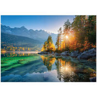 FOTOTAPETE Landschaft Gebirge Blau 200x140 cm - Multicolor, Papier (200/140cm) - Wallarena