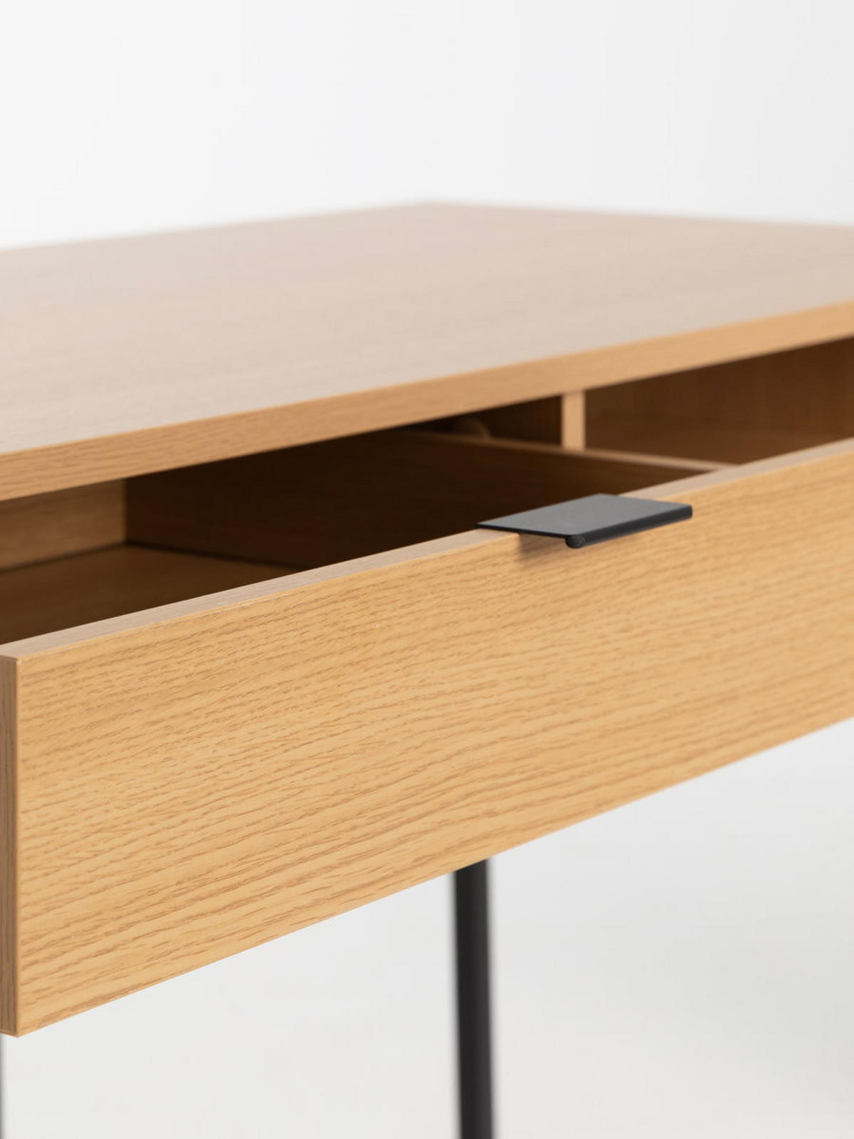 SCHREIBTISCH Bari Natur 50 x 120 - Schwarz/Braun, Holzwerkstoff (120/50/78cm) - Kenay Home