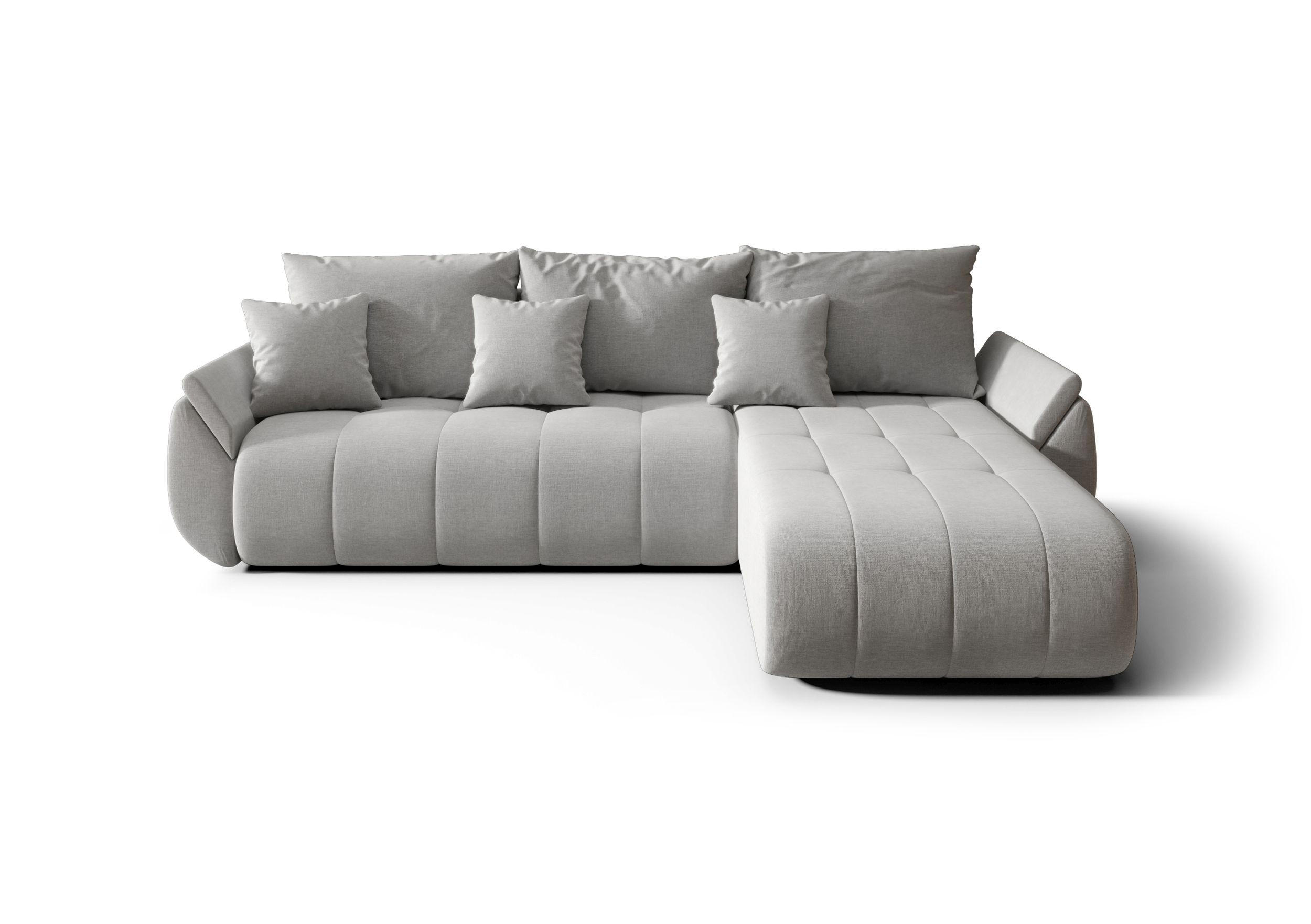 ECKSOFA mit Schlaffunktion TOKYO Wind 84 - Grau, Textil (280/185cm) - Bedante