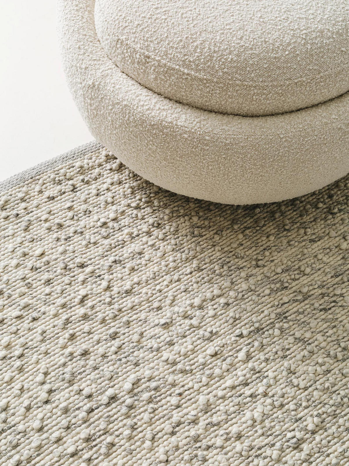 WOLLTEPPICH Lana Grau 160x230 cm - Grau, Textil (160/230cm) - benuta Pure