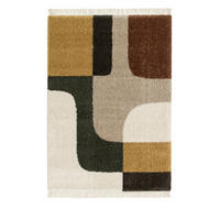 VINTAGE-TEPPICH mit geometrischem Muster - Loma - 120 cm x 170 cm - Multicolor, Kunststoff (120/170cm) - Drawer