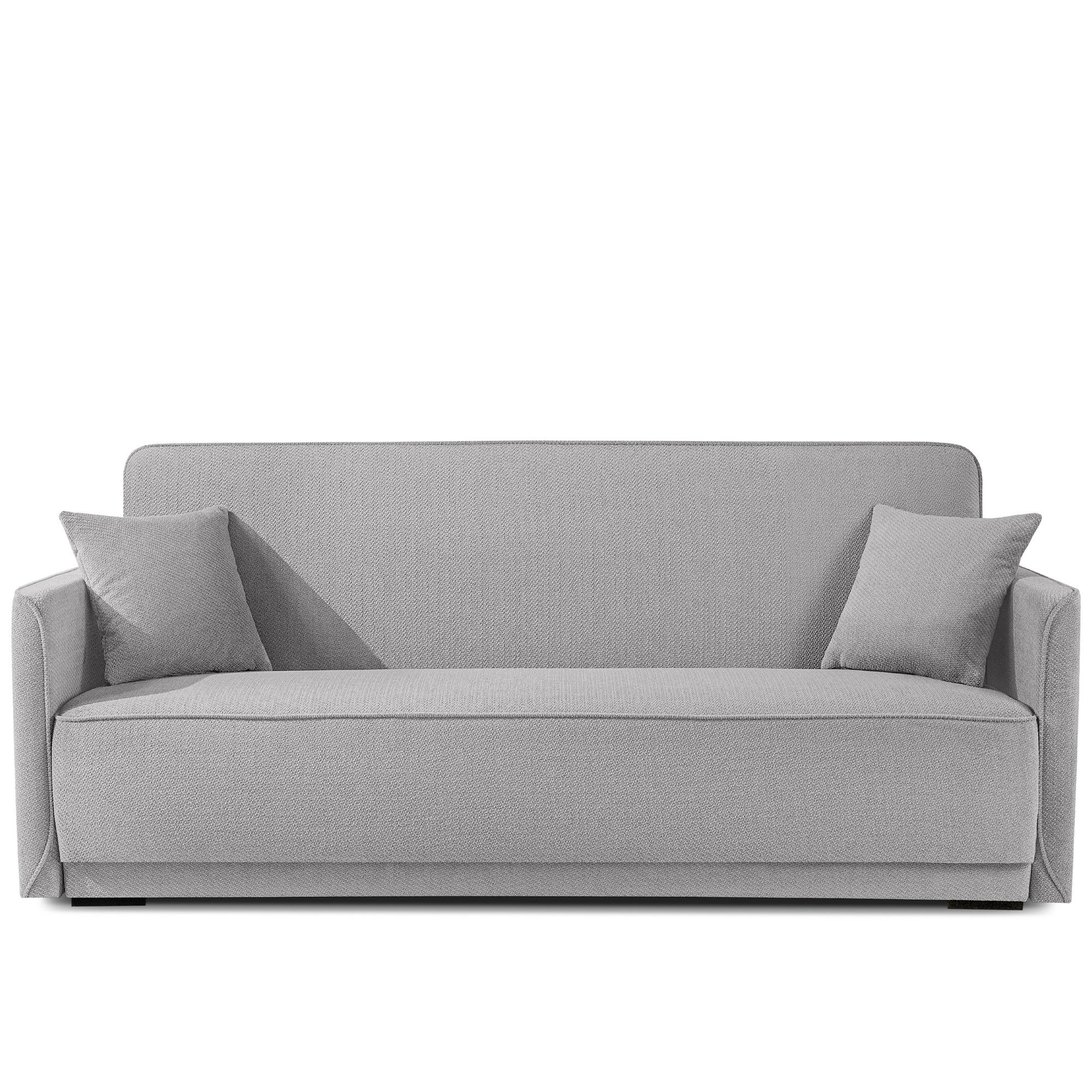 EINZELSOFA LIRIS, 3 Personen, Grau - Grau, Holz/Holzwerkstoff (208/91/98cm) - KONSIMO®