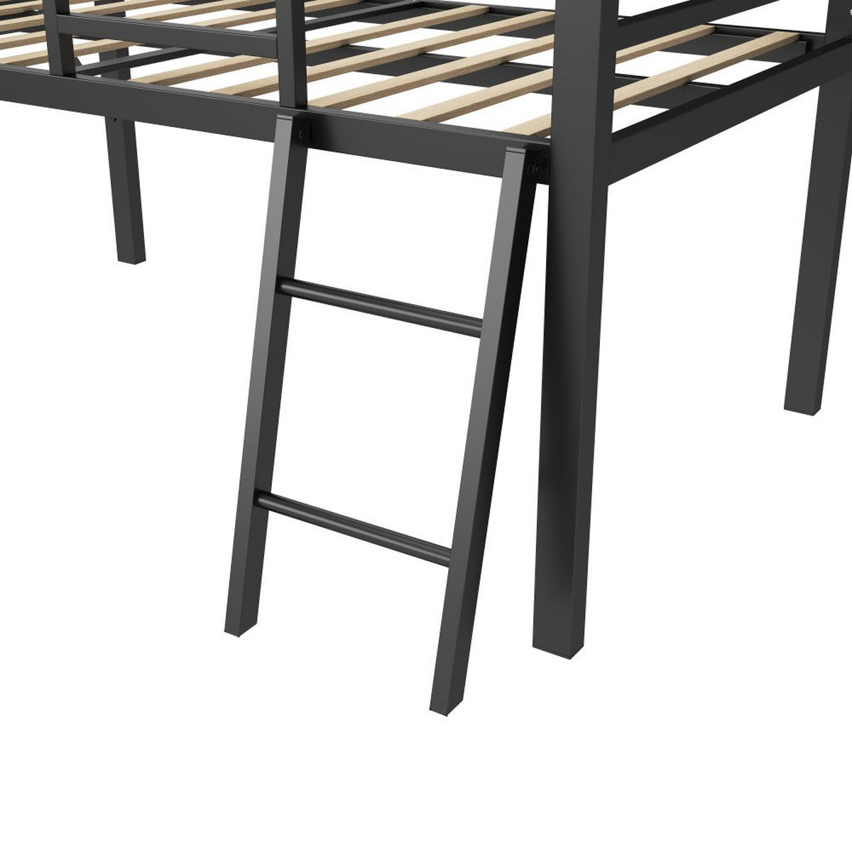 METALLBETT 90 x 200 cm in Schwarz mit LED-Lichtband - Schwarz, Metall (90/200cm) - KOMHTOM