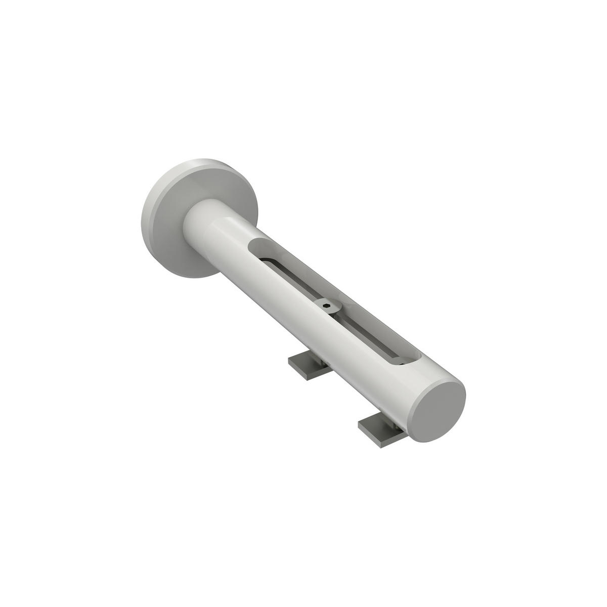 GARDINENSTANGE INNENLAUF Siteno Verano 280 cm (geteilt in 2 x 140 cm), 2-läufig, 20 mm Ø Chrom - Chromfarben/Weiß, Metall (280cm) - INTERDECO