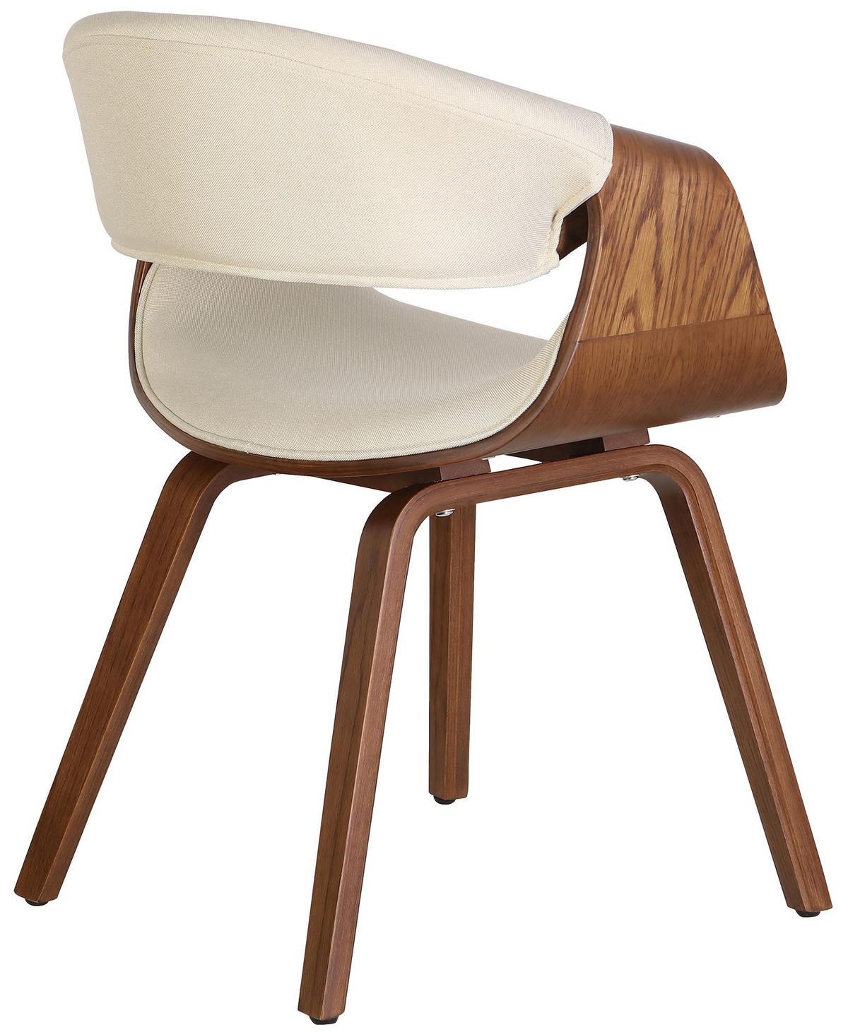 STUHL Stoff Creme - Eukalyptusholzfarben/Creme, Holz/Textil (62/76/52cm) - CLP