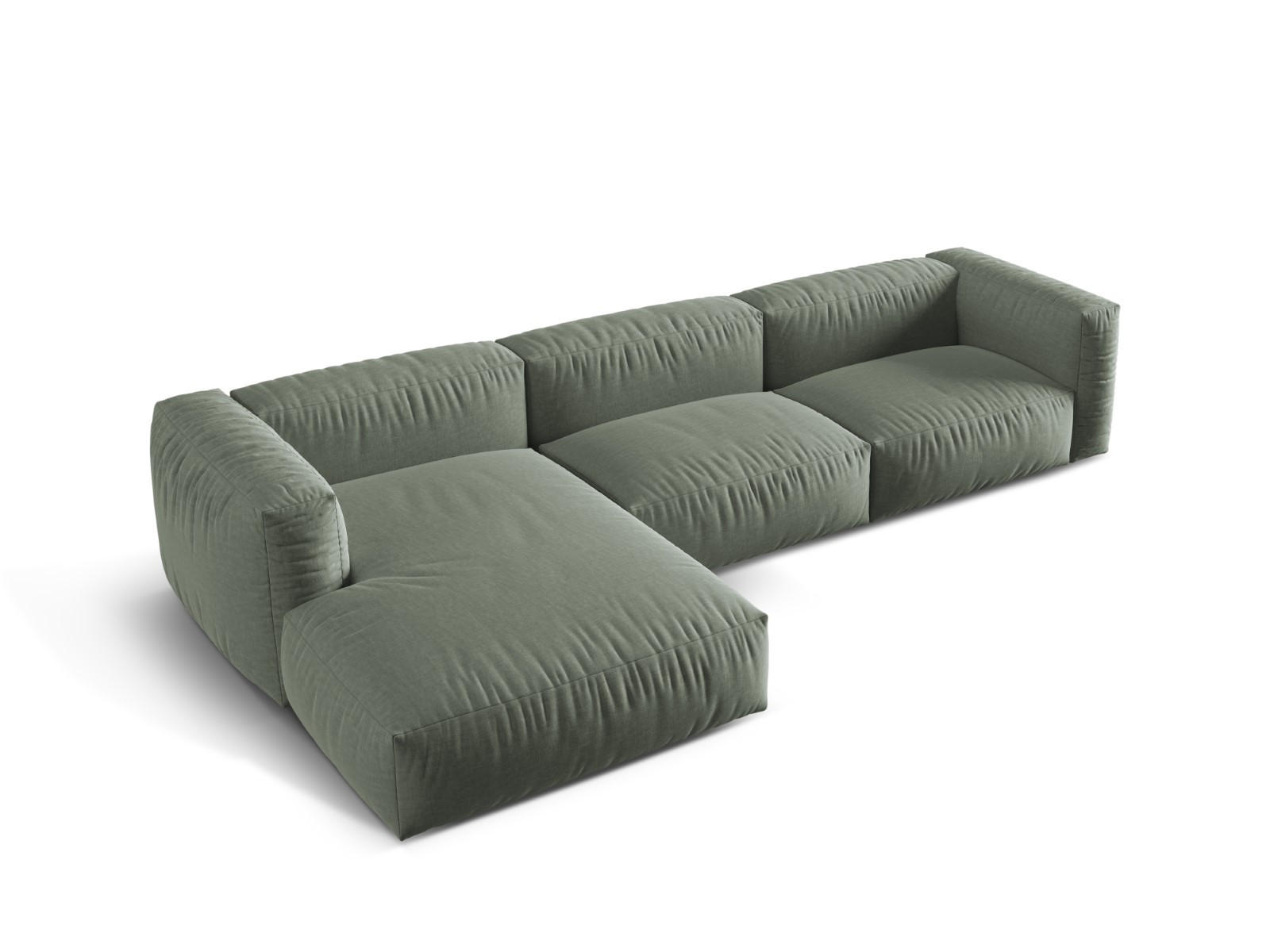 Thumbnail - Micadoni Ecksofa, Salbeigrün, Textil, 3-Sitzer, L-Form, 332x176 cm, Hergestellt in Europa, Oeko-Tex®, Wohnzimmer, Sofas ...