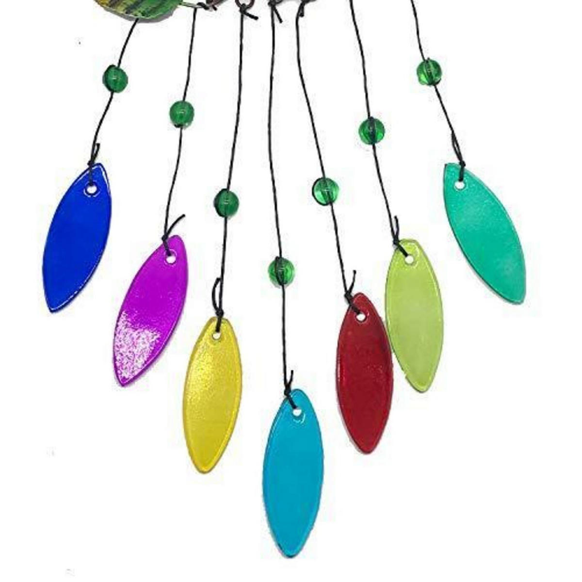 WINDSPIEL Libelle Metall handgefertigt goldfarben 4 Röhren - Multicolor, Metall (56/20/20cm)