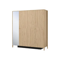 KLEIDERSCHRANK Snugly 4D 01 - Eichefarben/Goldfarben, Holz/Holzwerkstoff (201/216/60cm) - MIRJAN24