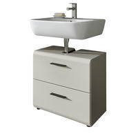 WASCHBECKENUNTERSCHRANK Kaschmir 60 cm, Badezimmer Unterschrank mit Schubladen - Kaschmir/Schwarz, Holzwerkstoff/Kunststoff (60/55/30cm) - Inn.Furn