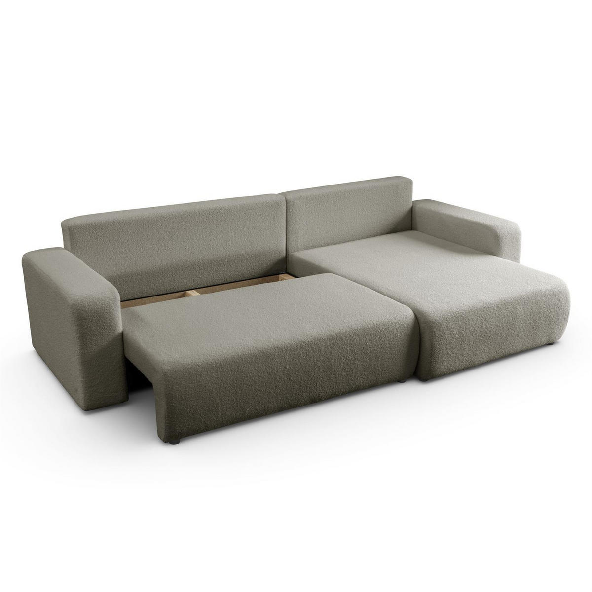 ECKSOFA VESPO XL mit Schlaffunktion und Bettzeugkasten - Braun, Textil (267/143cm) - Lookway