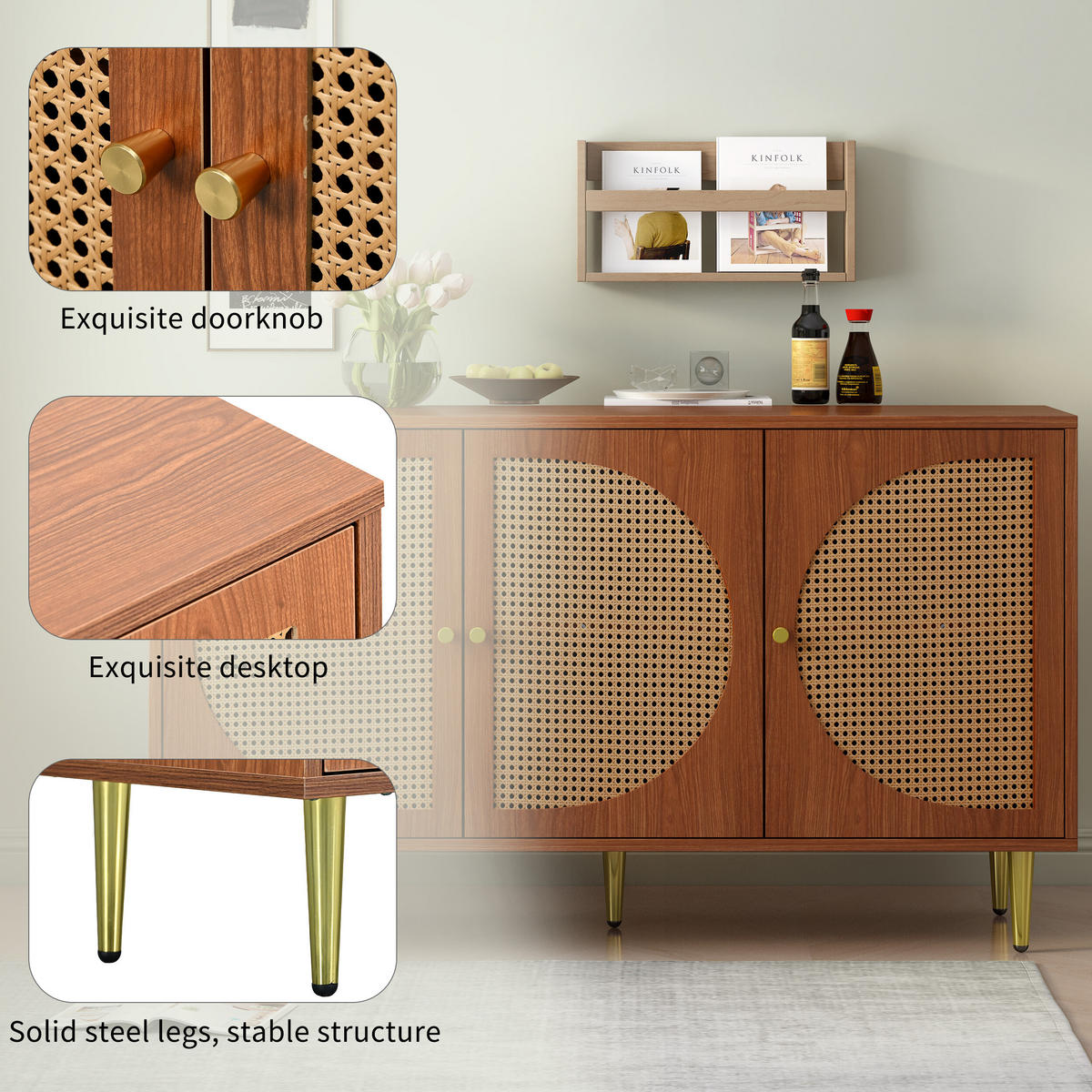 SIDEBOARD Braun 129.8/40/76 cm - Braun, Holzwerkstoff (40/76/129.8cm) - Urban Meuble