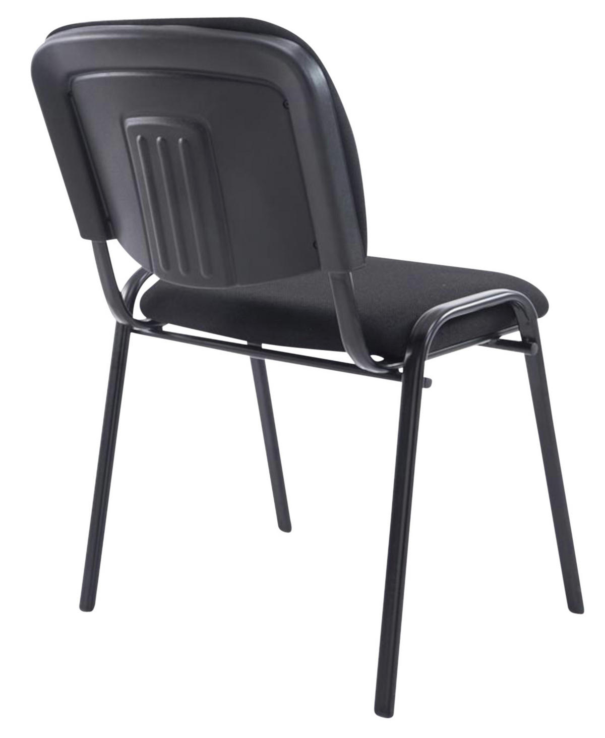 BESUCHERSTUHL 4er Set Stoff schwarz - Schwarz, Textil/Metall (53/84/57cm) - CLP