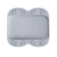 BADEKISSEN – 34 x 30 x 8 cm – Grau – 8 große Saugnäpfe - Grau, Textil (34/30cm)
