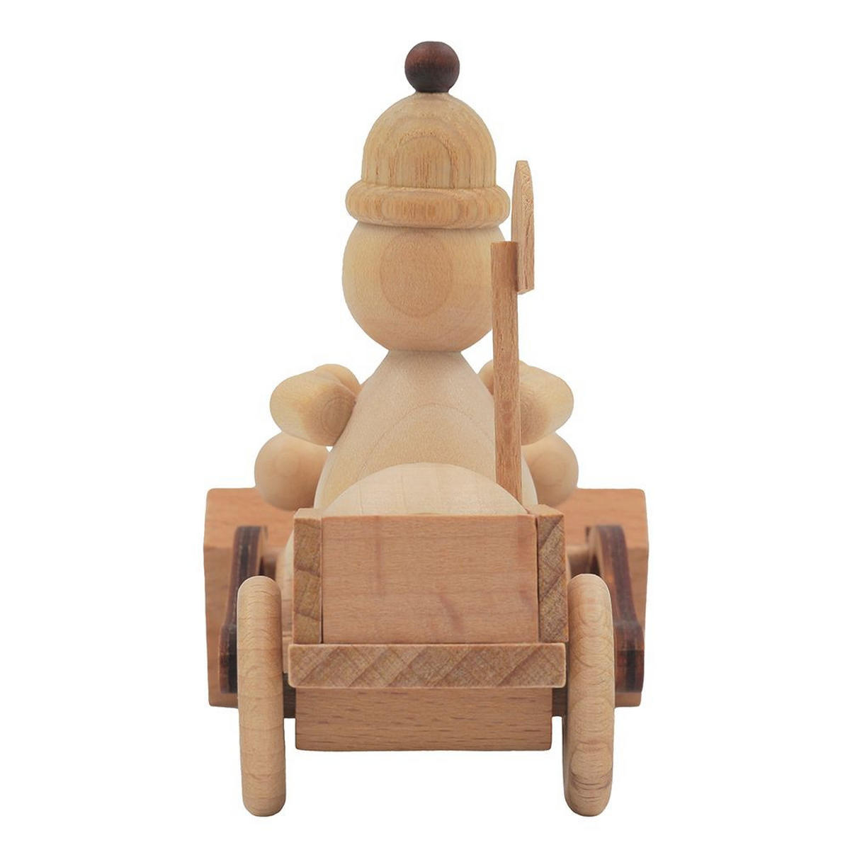 HOLZFIGUR Schneemann Junior mit Schneepflug 9 cm - Multicolor, Holz (15/1/0.1cm)