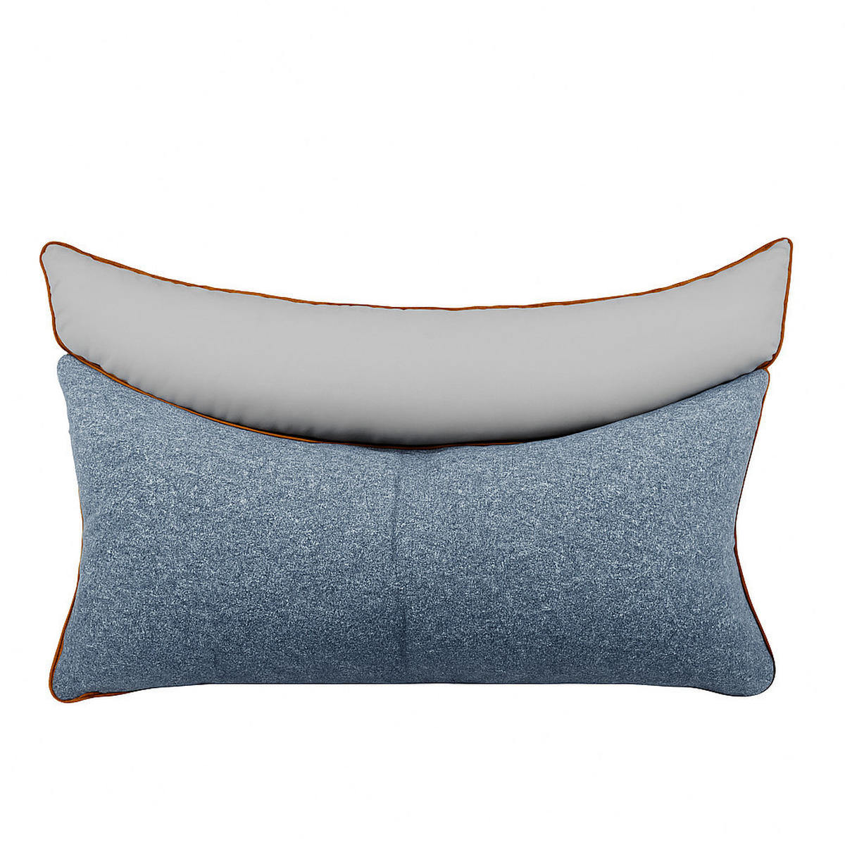 NACHTTISCHKISSEN Keilförmiges Lesekissen Blau 90cm - Blau, Textil (60/90cm) - Vercart