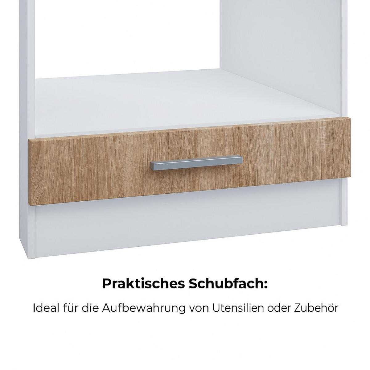 UNTERSCHRANK 60 cm – Backofenschrank für Einbauherd, Sonoma Eiche - Sonoma Eiche, Holzwerkstoff (60/83/55cm) - Kontor-Hermsen