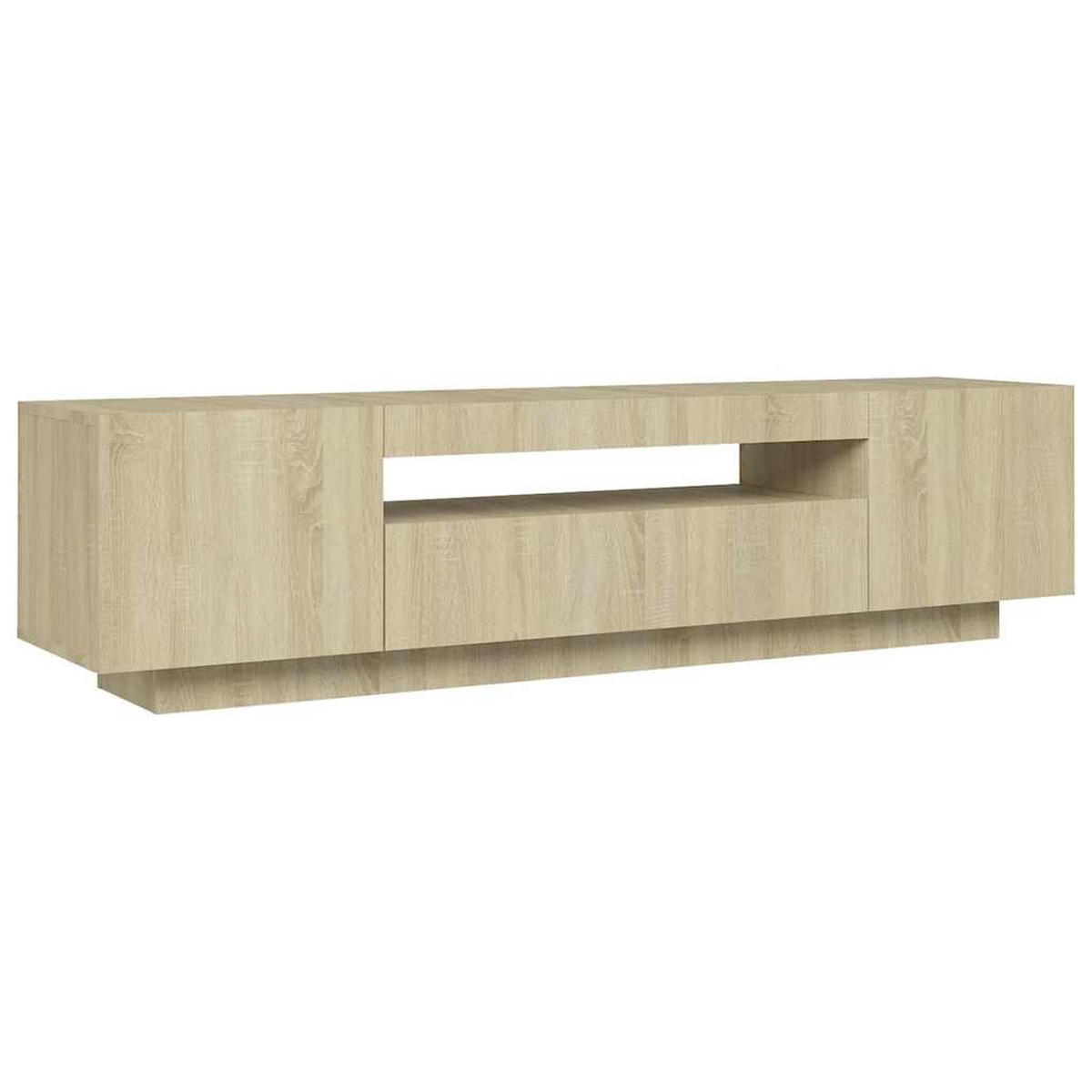 LOWBOARD mit Led-Leuchten 160/35/40 cm aus Holzwerkstoff in Sonoma-Eiche Dekor - Sonoma Eiche, Holz (160/40/35cm) - vidaXL