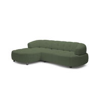 ECKSOFA WESPER S - Eckcouch Mit Elektrischer Sitzverstellung, L-förmig, Freistehend, Relaxfunktion, 183x284x79cm Linke, Grün - Grün, Holz/Textil (113/284cm) - DomoHome