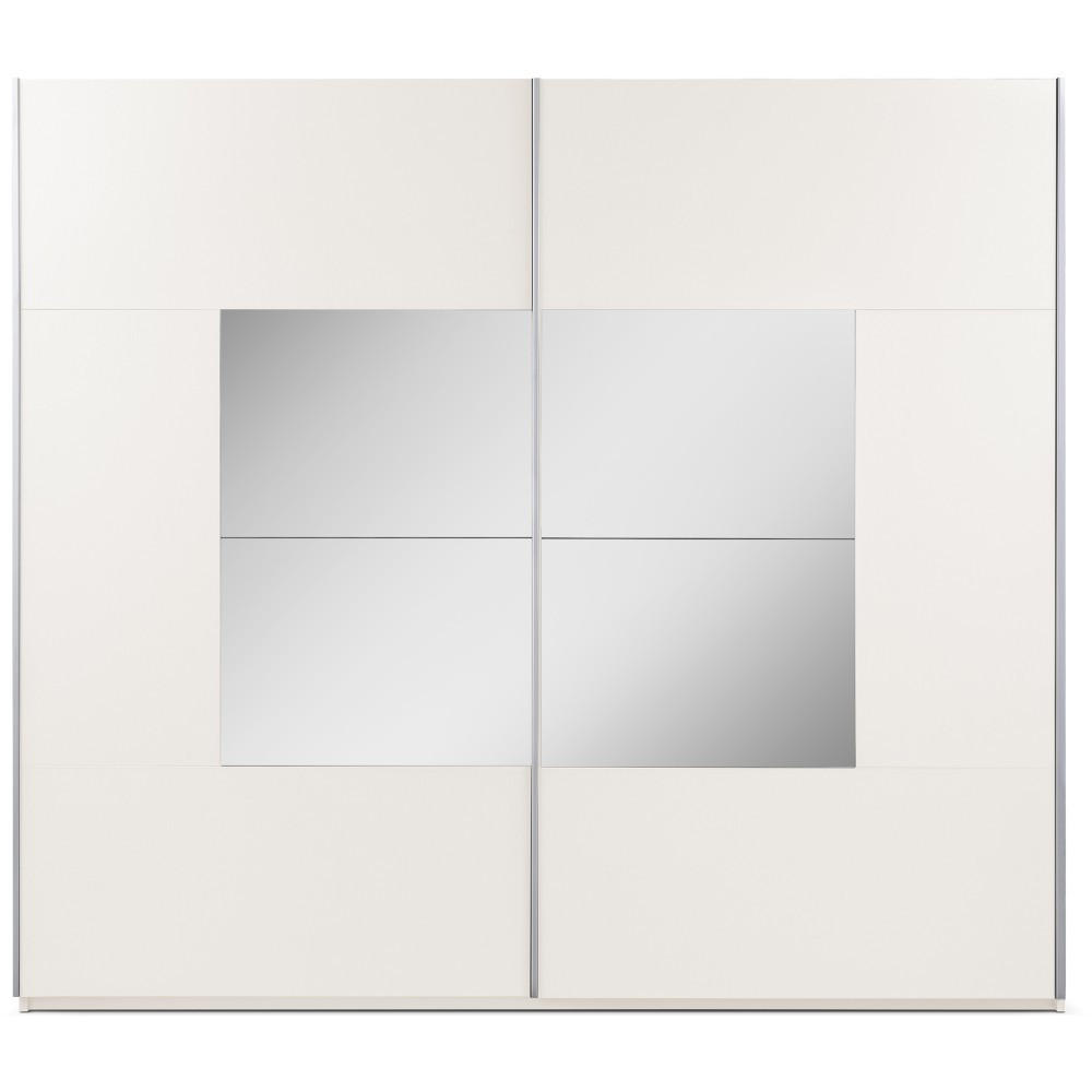 SCHWEBETÜRENSCHRANK Brooklyn mit 2 Türen und Spiegel, kaschmir, 250 cm - Kaschmir, Holzwerkstoff (250/215/65cm) - Beautysofa