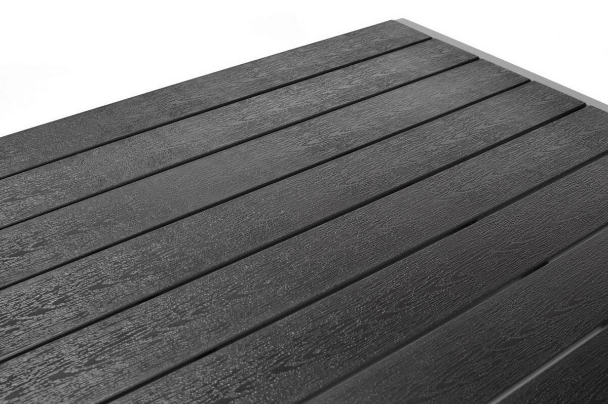 GARTENTISCH Bosano Schwarz, mit Silber Beine - Schwarz, Holzwerkstoff (150/90/74cm) - Bettso
