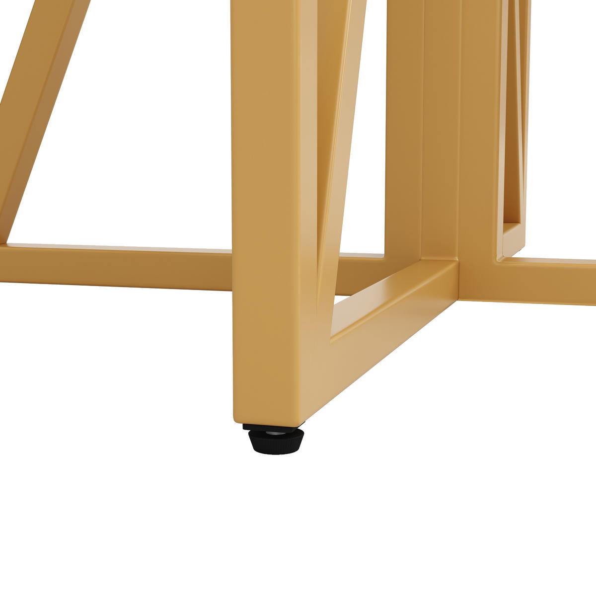 ESSTISCH Marmoroptik Weiß/Goldfarben 80/80/76 cm - Goldfarben, Holz (80/80/76cm) - PANGIVO