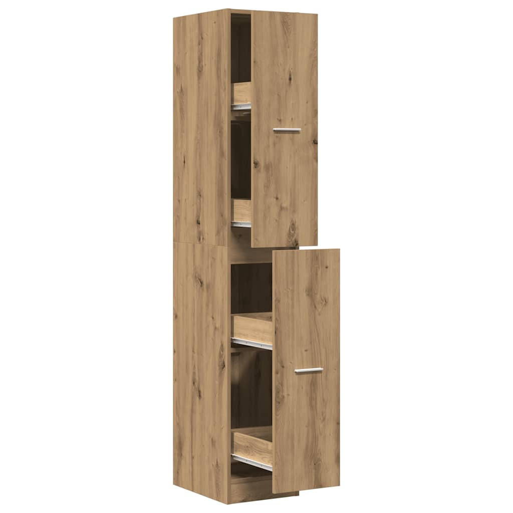 APOTHEKERSCHRANK Artisan-Eiche 30/41/174,5 Cm Holzwerkstoff - Braun, Holzwerkstoff (41/174.5/30cm) - vidaXL