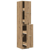 APOTHEKERSCHRANK Artisan-Eiche 30/41/174,5 Cm Holzwerkstoff - Braun, Holzwerkstoff (41/174.5/30cm) - vidaXL