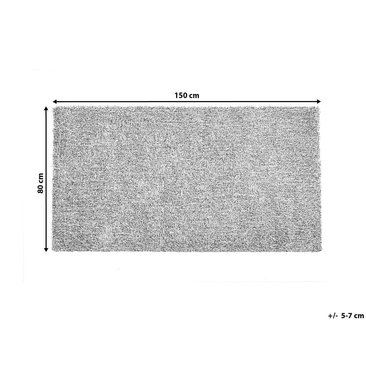 SHAGGY-TEPPICH Demre 150/80 cm - Grau, Kunststoff (80/150cm) - Beliani