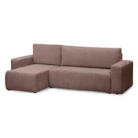ECKSOFA Kingi Braun - Braun, Textil (244/142cm)