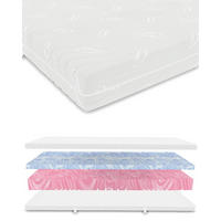 HYBRIDMATRATZE 140x200 cm – 22 cm Höhe – Gelauflage – Kaltschaumkern – H2 H3 – 7 Zonen ergonomisch - Weiß, Textil (140/200cm) - Mister Sandman