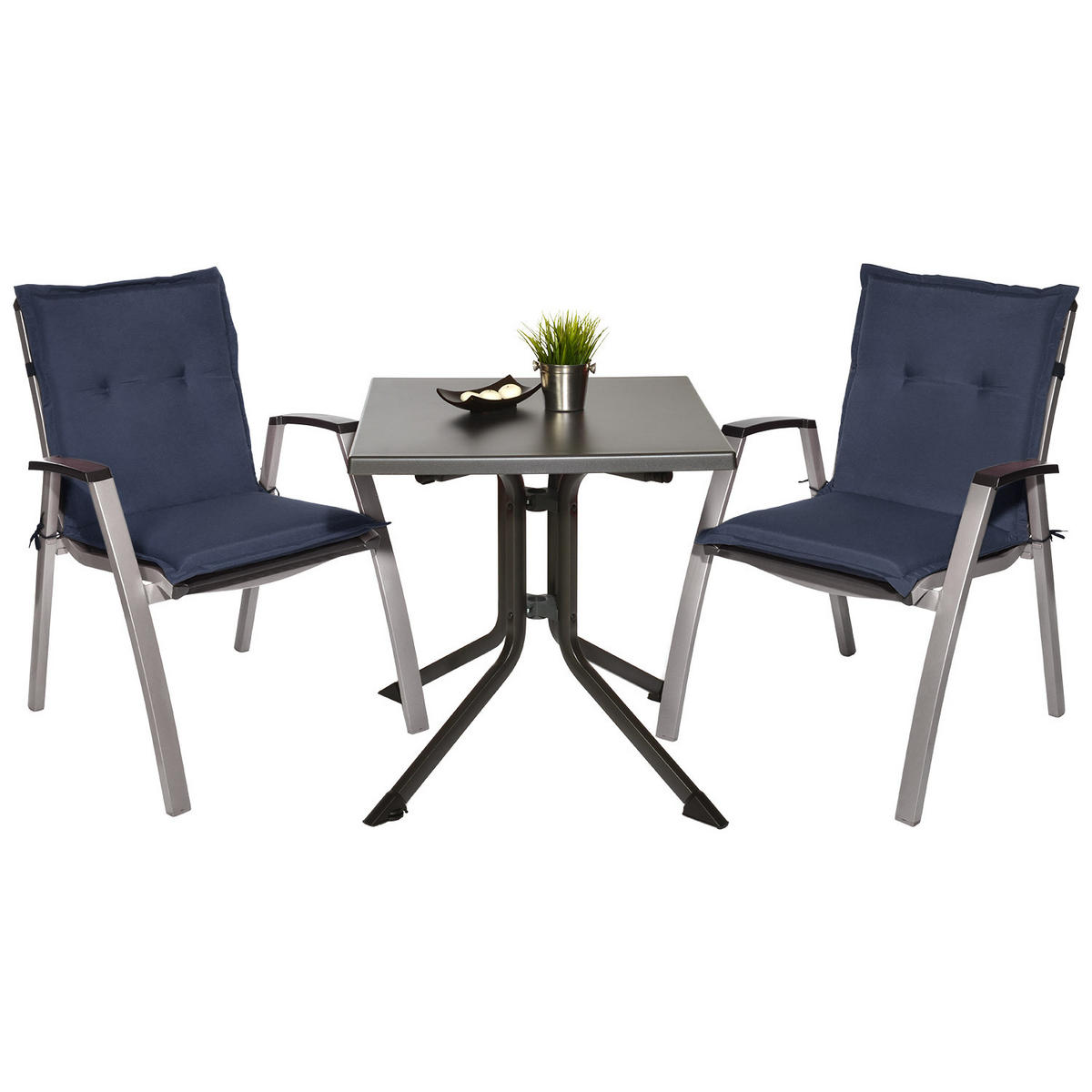 NIEDERLEHNERAUFLAGE Loft NL 100/50/6cm Dunkelblau 4tlg - Dunkelblau, Textil (50/6/100cm) - Beautissu 