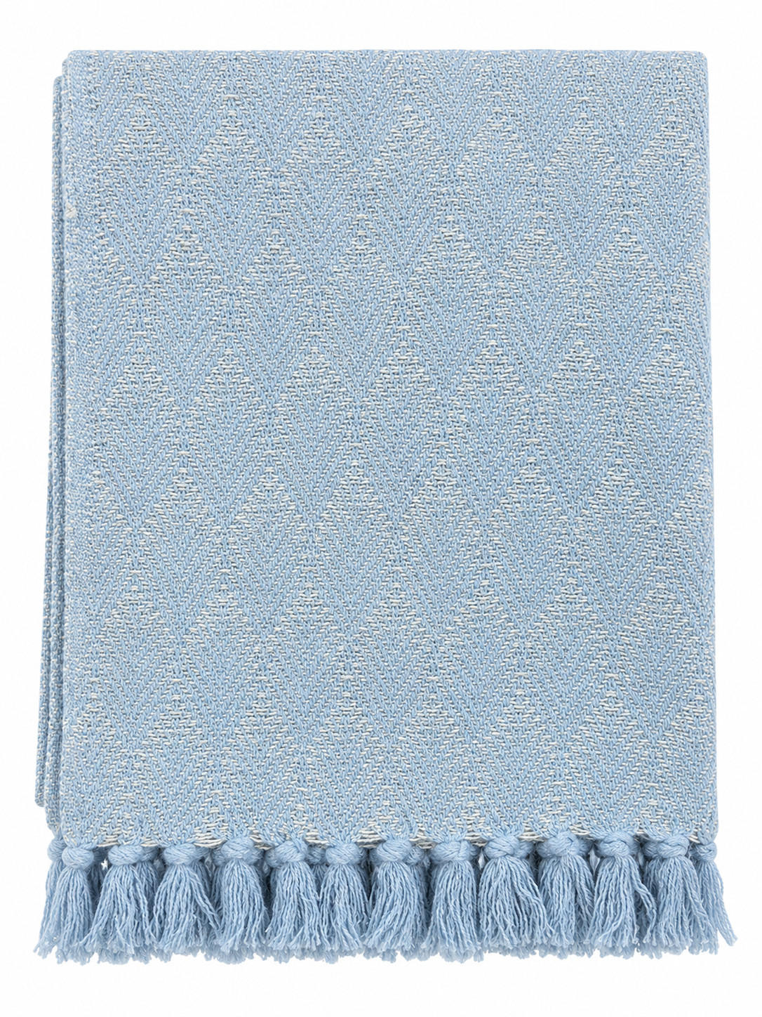 WOHNDECKE Baumwolle 130x180 cm mit Fransen – Zeitloses Design & weich - Rosa, Naturmaterialien (130/180cm) - AU Maison