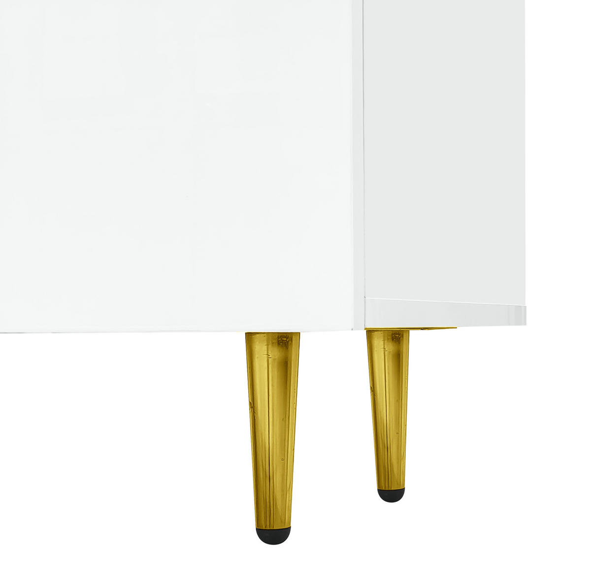 TV-ELEMENT 170/35/46 cm & 100/60/41,5 cm in Weiß Hochglanz mit Stauraum - Weiß, Holzwerkstoff (170/46/35cm) - Flora Grace