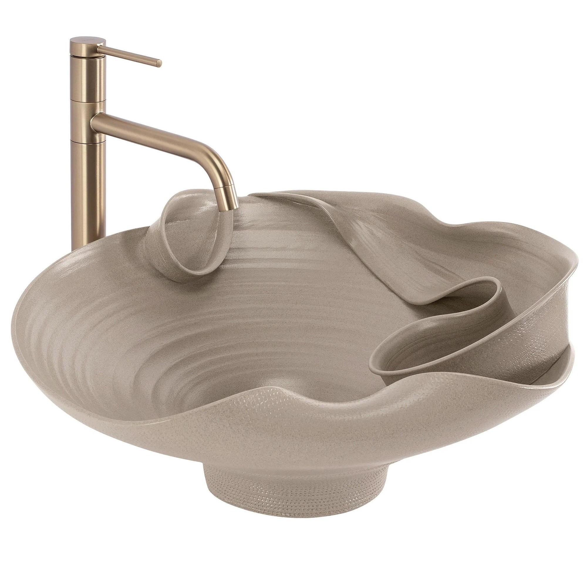 AUFSATZWASCHBECKEN Rea Hm-12 Handmade Art - Beige, Keramik (44/18/48cm) - REA