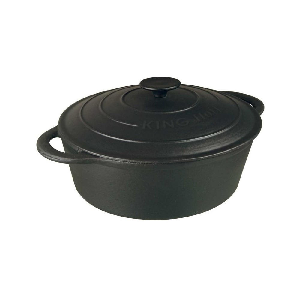 TOPF Schwarz 28/21/11 cm 32006 - Schwarz, Metall (28cm) - Kinghoff 