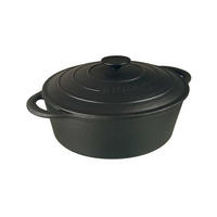 TOPF Schwarz 28/21/11 cm 32006 - Schwarz, Metall (28cm) - Kinghoff 