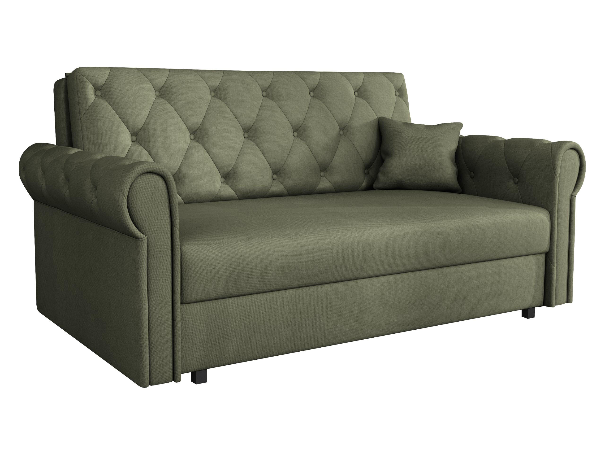 SCHLAFSOFA Viva Roma III - Dunkelgrün/Schwarz, Holz/Textil (168/85/98cm) - MIRJAN24