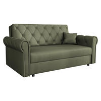 SCHLAFSOFA Viva Roma III - Dunkelgrün/Schwarz, Holz/Textil (168/85/98cm) - MIRJAN24