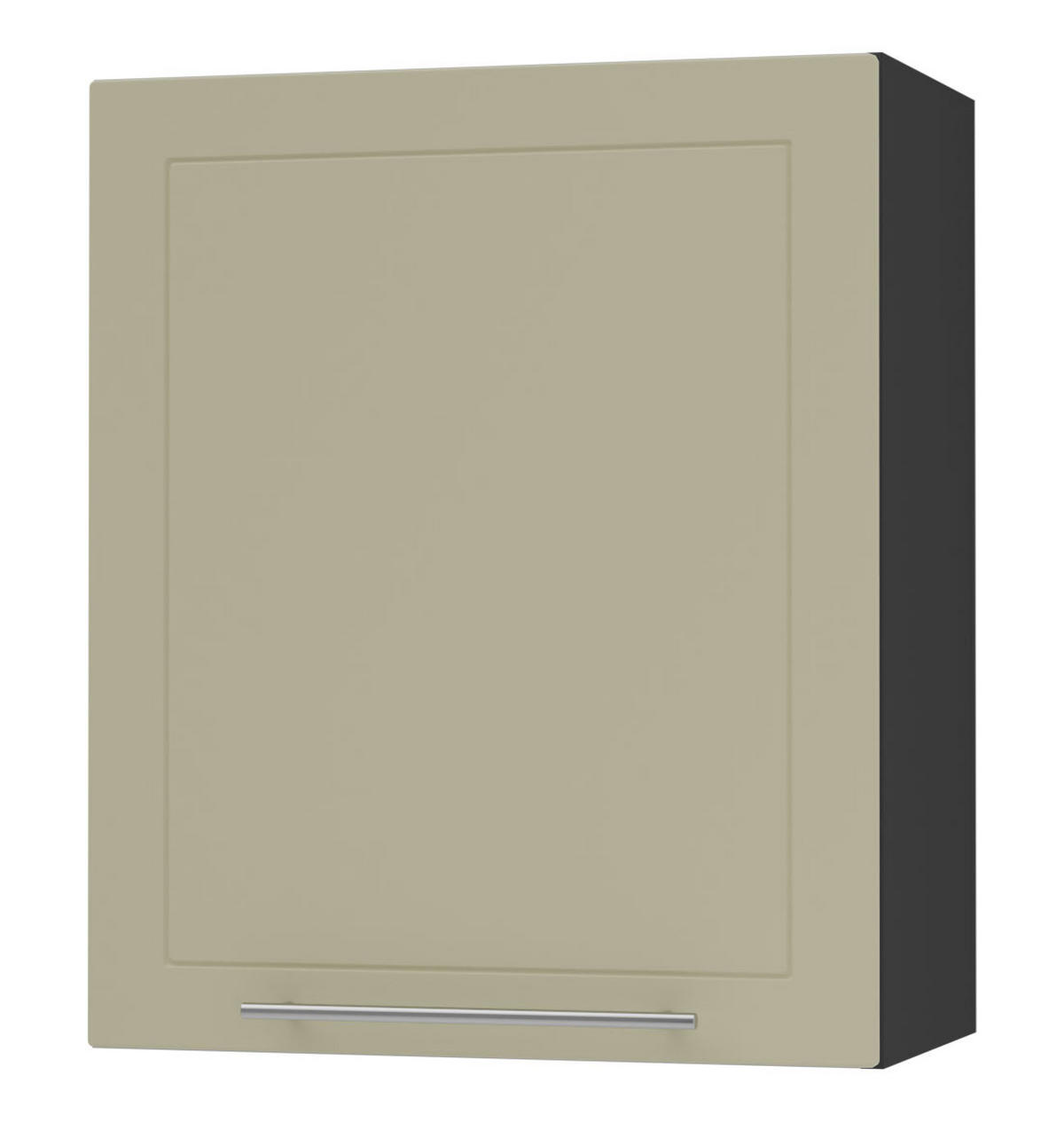KÜCHENHÄNGESCHRANK Kvantum W2/60 Vanille Matt / Schwarz Matt 60 / 32,5 / 72cm - Creme/Schwarz, Holz/Holzwerkstoff (60/72/32.5cm) - Feldmann-Wohnen
