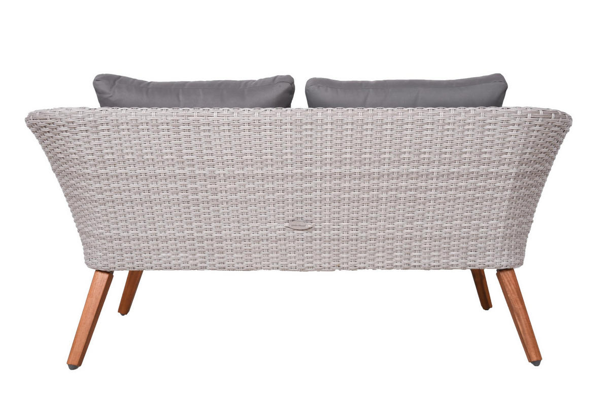 GARTEN-SITZGRUPPE Osaka Gartenmöbel-Set - Dunkelbraun, Holz - DELUKE