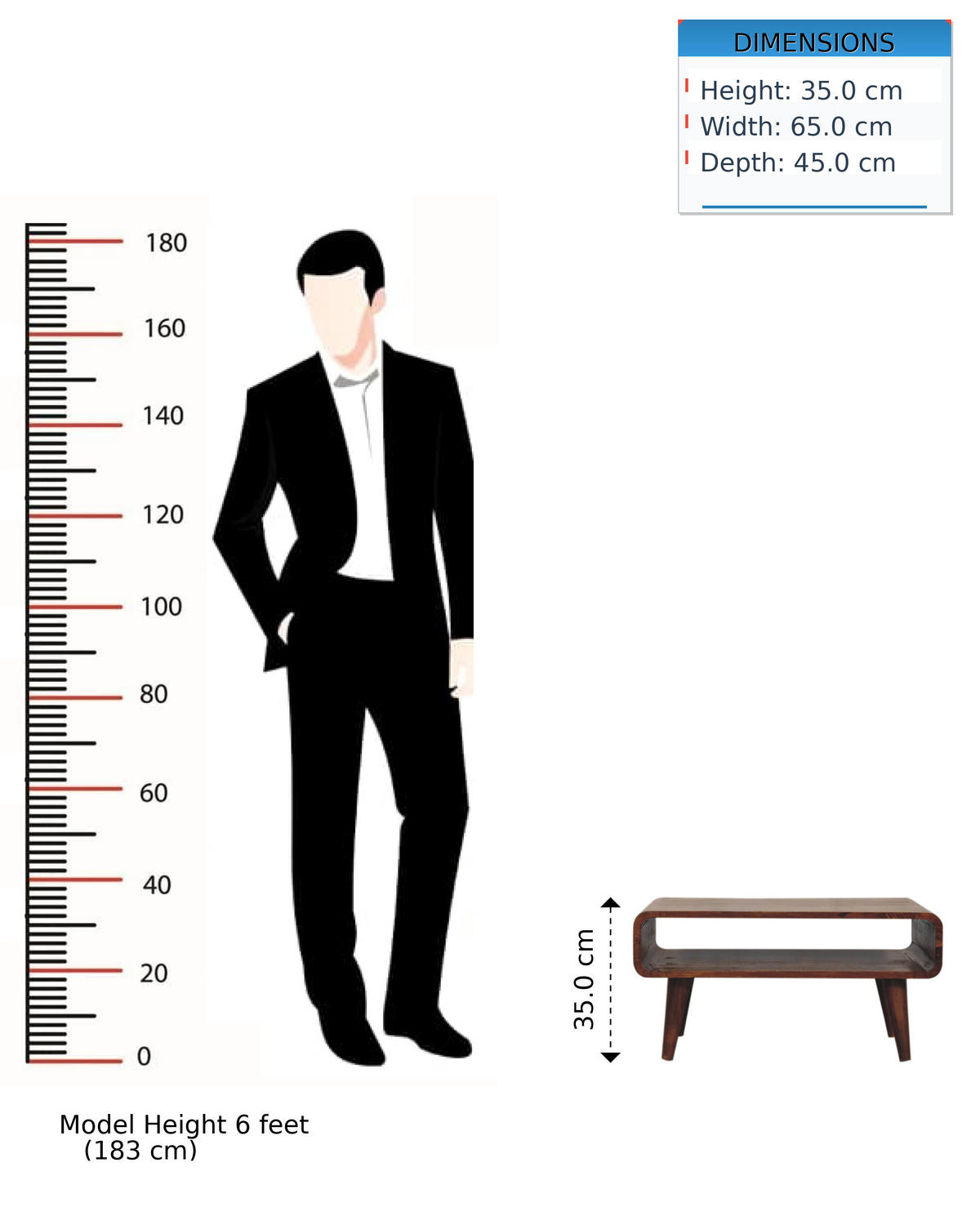 TV prvok s kostanovou povrchovou úpravou - tmavohnedá/mosadzná, kov/drevo (65/35/45cm) - Artisan Furniture