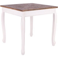 ESSTISCH Agnes eckig 80x80x79cm Holz Weiß-Braun Küchentisch - Braun, Holz (80/80/79cm) - DELUKE