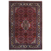 TEPPICH Assadabad Rot 187/126 cm Schurwolle - Rot, Textil (126/187cm) - Looma