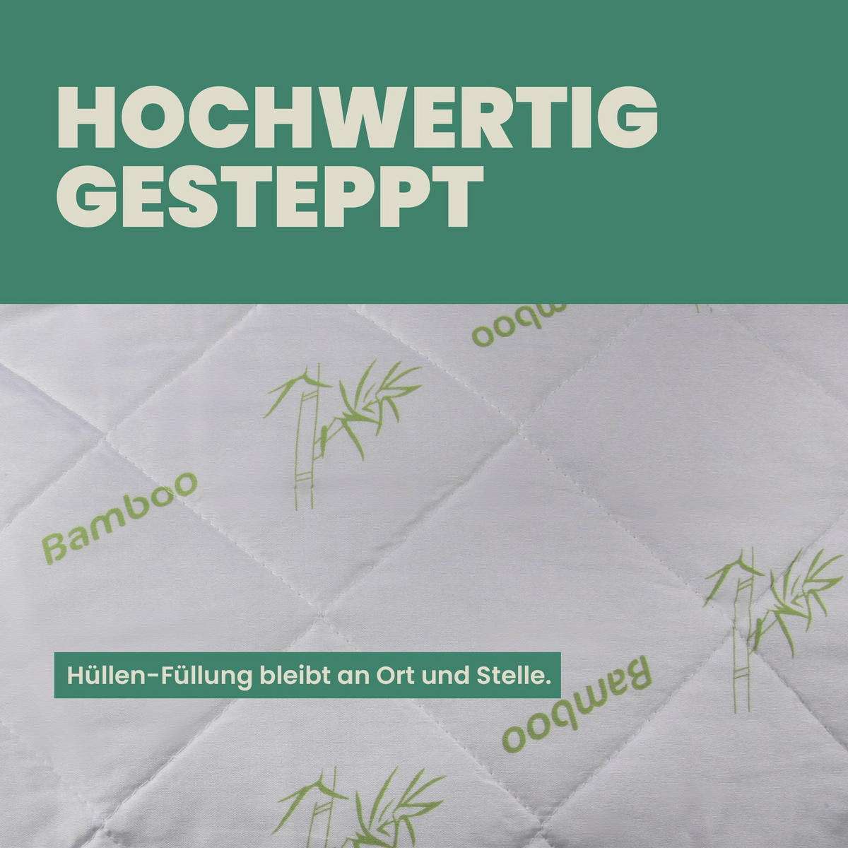 KOPFKISSEN Bamboo mit Bambusveredelung temperaturausgleichend 80x80 cm - Weiß, Textil (80/80cm) - Bestlivings