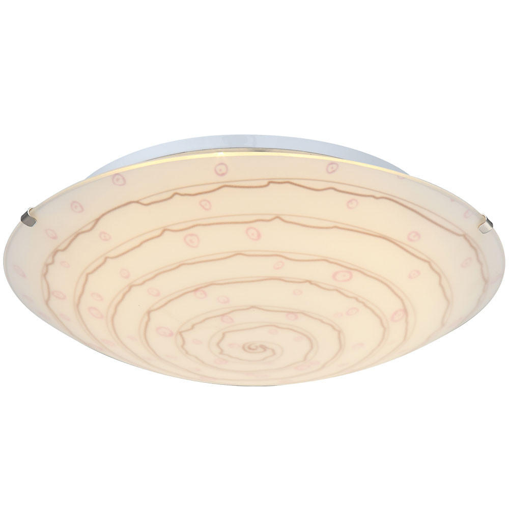 LED DECKENLEUCHTE Metall Weiß Opal - Weiß, Glas (30/30/10cm) - Globo Lighting