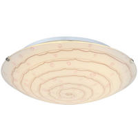 LED DECKENLEUCHTE Metall Weiß Opal - Weiß, Glas (30/30/10cm) - Globo Lighting